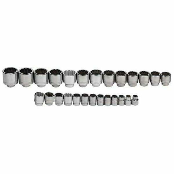 Williams Socket Set, 26 Pieces, 3/4 Inch Dr, 12 Point, 3/4 Inch Size JHWWSH-26RC